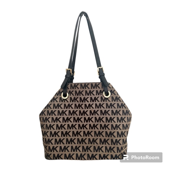 - Michael Kors Jet Set Block Canvas Large Tote - Picture 2 of 11